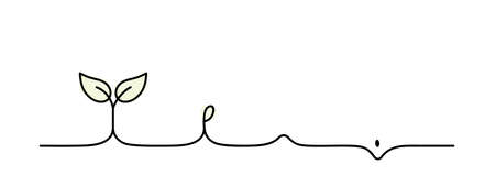 planting steps, how do plants grow step by step, black outline doodle vector illustrationのイラスト素材