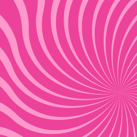 groovy radial sunray pattern, pink background, hot pink aesthetic, vector Illustrationのイラスト素材