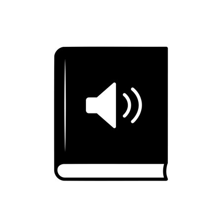 audiobook icon, immersive reading symbol, ebook sign, vector design elementのイラスト素材