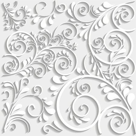 background with ornaments in 3dのイラスト素材