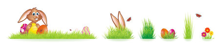 funny easter backgroundのイラスト素材