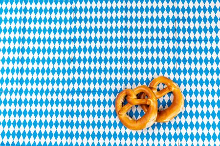 traditional pretzel for german oktoberfestの写真素材