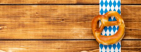 traditional pretzel for german oktoberfestの写真素材