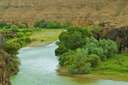 Charyn river in the canyonの写真素材