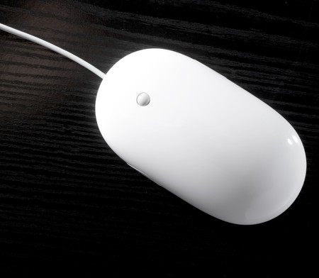 The white mouse for the computerの写真素材