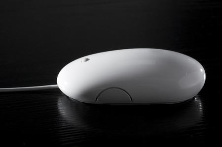 The white mouse for the computerの写真素材