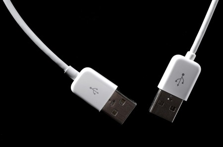 USB ports for to connect to the computerの写真素材