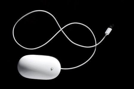 The white mouse for the computerの写真素材