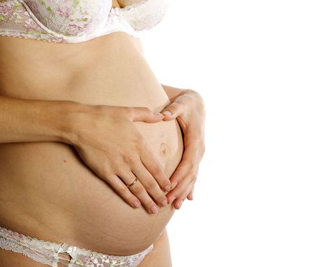 The beautiful young girl, the third trimester of pregnancy