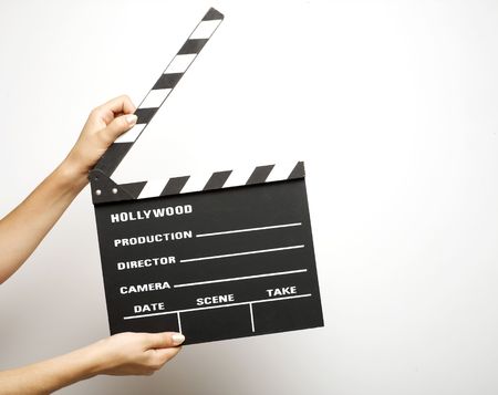 A movie production clapstick board.の写真素材