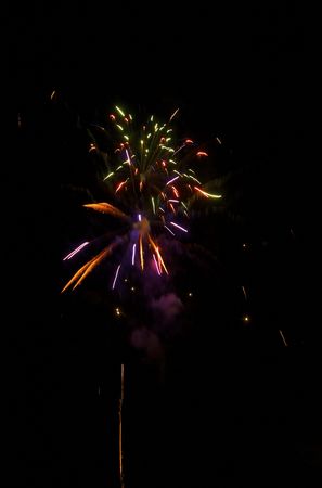 Fireworks in the night sky の写真素材