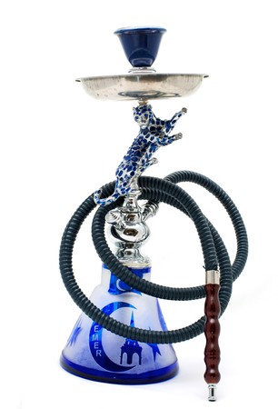 Hookah traditional Turkish on a white backgroundの写真素材