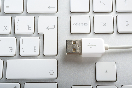 The modern and stylish keyboard and usb connectの写真素材