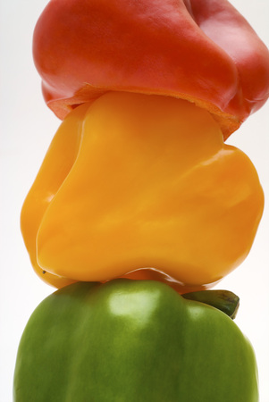 Ripe sweet pepper by the closeupの写真素材