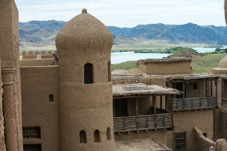 Old oriental antique fortress in Kazakhstanのeditorial素材