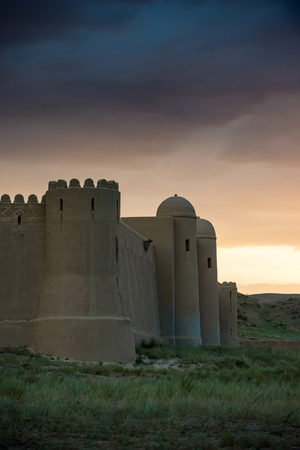 Old oriental antique fortress in Kazakhstanのeditorial素材