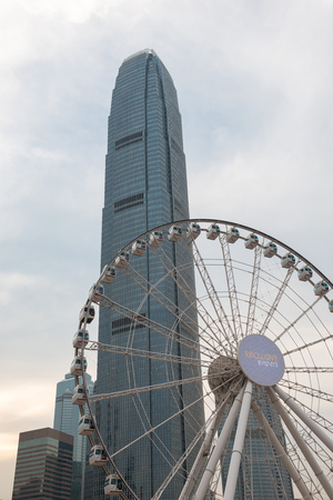 Hong Kong, China - October, 2015 : Cityscape of Hong Kong, China. ong Kong Special Administrative Region of the People's Republic of Chinaのeditorial素材