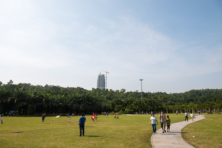 Shenzhen, China - October, 2015 : Cityscape of Shenzhen, China. Shenzhen is a major city in Guangdong Province, China.のeditorial素材