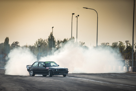 KAZAKHSTAN, ALMATY - OCTOBER 21: "Gorilla Drift Energy", Kazakhstan Championship Drift, October 21 2017, Kazakhstan, Almatyのeditorial素材