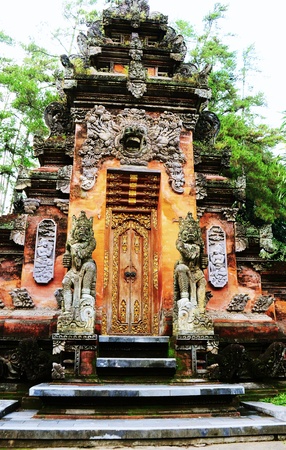 the typical Balinese Gate of houses and templesの写真素材