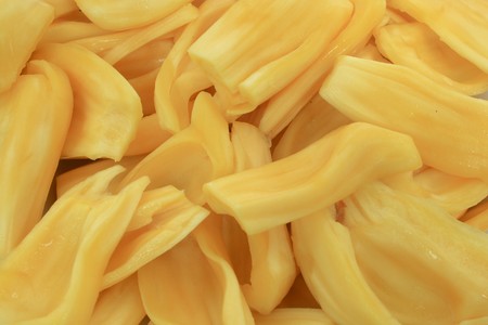 Closeup image of jackfruits seedsの写真素材