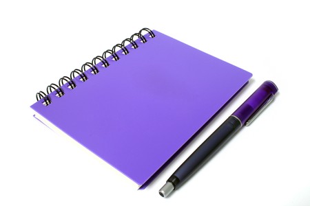 Note book with circular spiralの写真素材