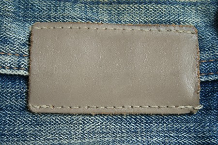 Blank leather label for your own text
