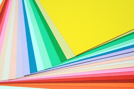 Paper color on white background