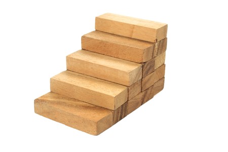 Wood block tower Game children