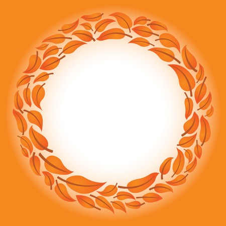 Leaf circle frame for textのイラスト素材