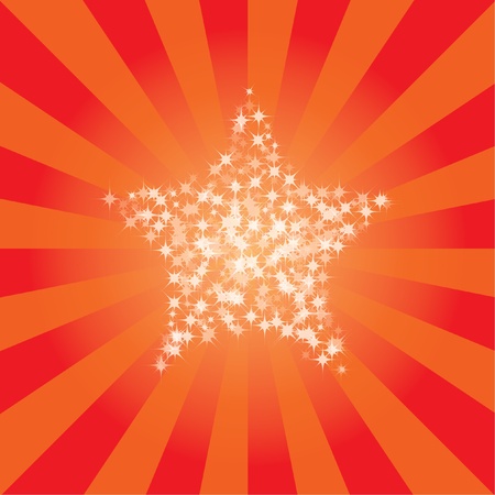 Abstract background with stars and stripe のイラスト素材