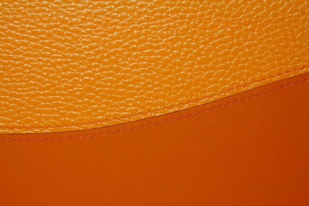 Orange leather texture for backgroundの写真素材