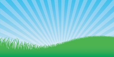 Background with sky and grassのイラスト素材