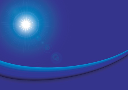 Sunset on blue sky backgroundのイラスト素材