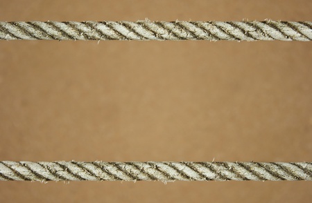 Rope on sand as backgroundの写真素材