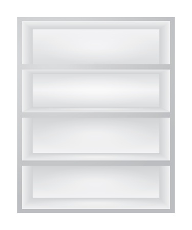 Empty white shelves for exhibitのイラスト素材