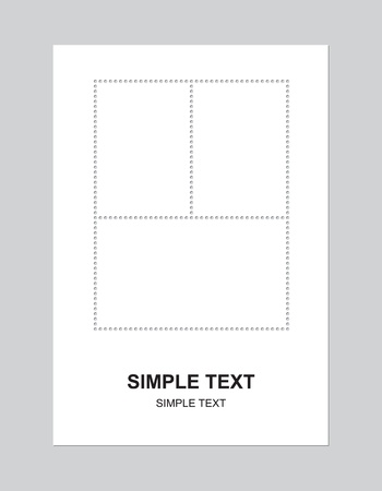 Blank stamps set on grey backgroundのイラスト素材