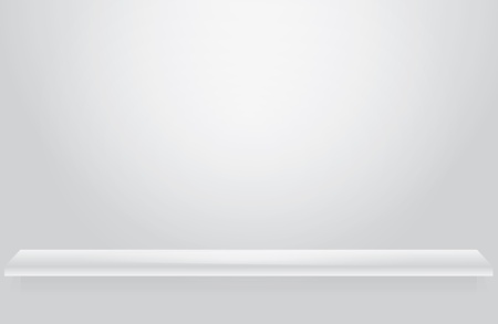 Empty white shelve for exhibitのイラスト素材