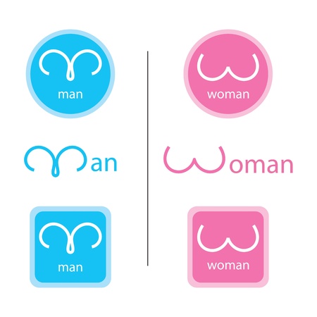 Man and woman symbol setのイラスト素材