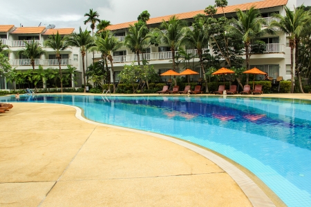 Swimming pool at resort villa in Thailandのeditorial素材