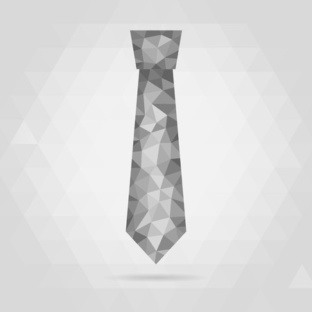 Tie Icon geometric symbol on white backgroundのイラスト素材