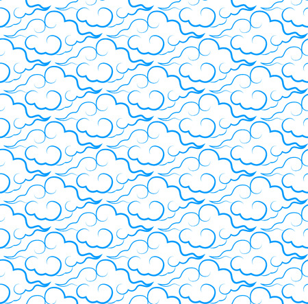 Decorate clouds with Asia style for backgroundのイラスト素材