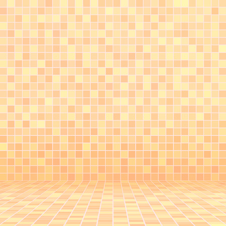 Beige ceramic tile mosaic in swimming poolのイラスト素材