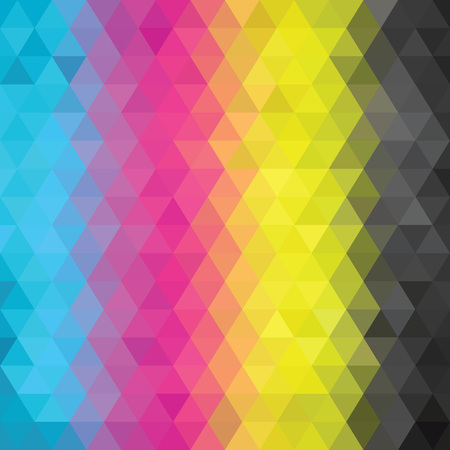 Abstract CMYK color geometric pattern background, Vector