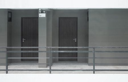 Two rooms and terrace in hotel apartmentの写真素材