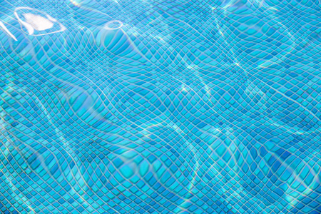 Water wave in swimming pool for backgroundの写真素材