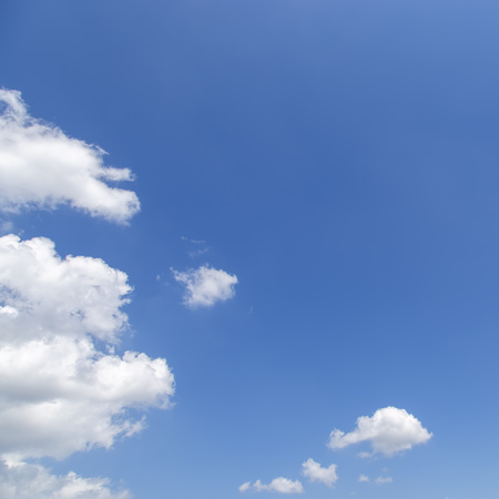 View white cloud with blue sky backgroundの写真素材