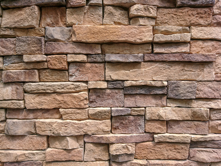 Texture of stone brick wall decor backgroundの写真素材