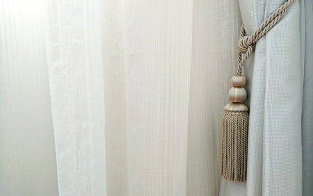 Curtain for interior decoration in living roomの写真素材