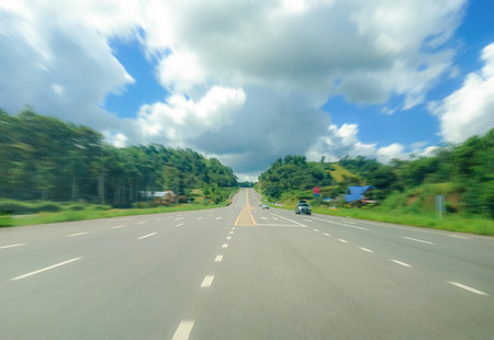 Abstract blur of road in the mountain